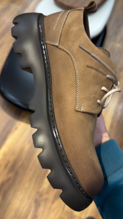 Lace Up Textured Chunky Sole Shoe