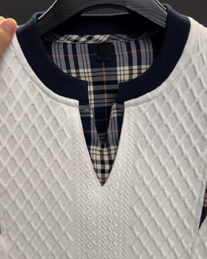 Men's Colorblock Knitted T-shirt