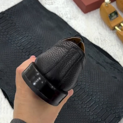 Black Men's Genuine Leather Oxford Dress Shoes