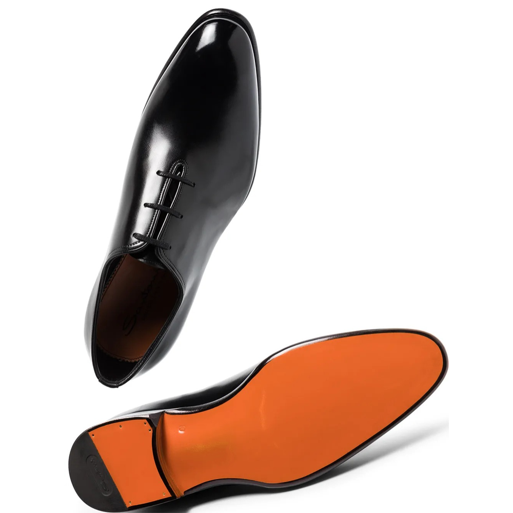 Wholecut Lace-Up Oxfords Black