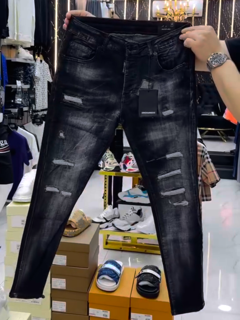 Men's Slim Fit Ripped Jeans