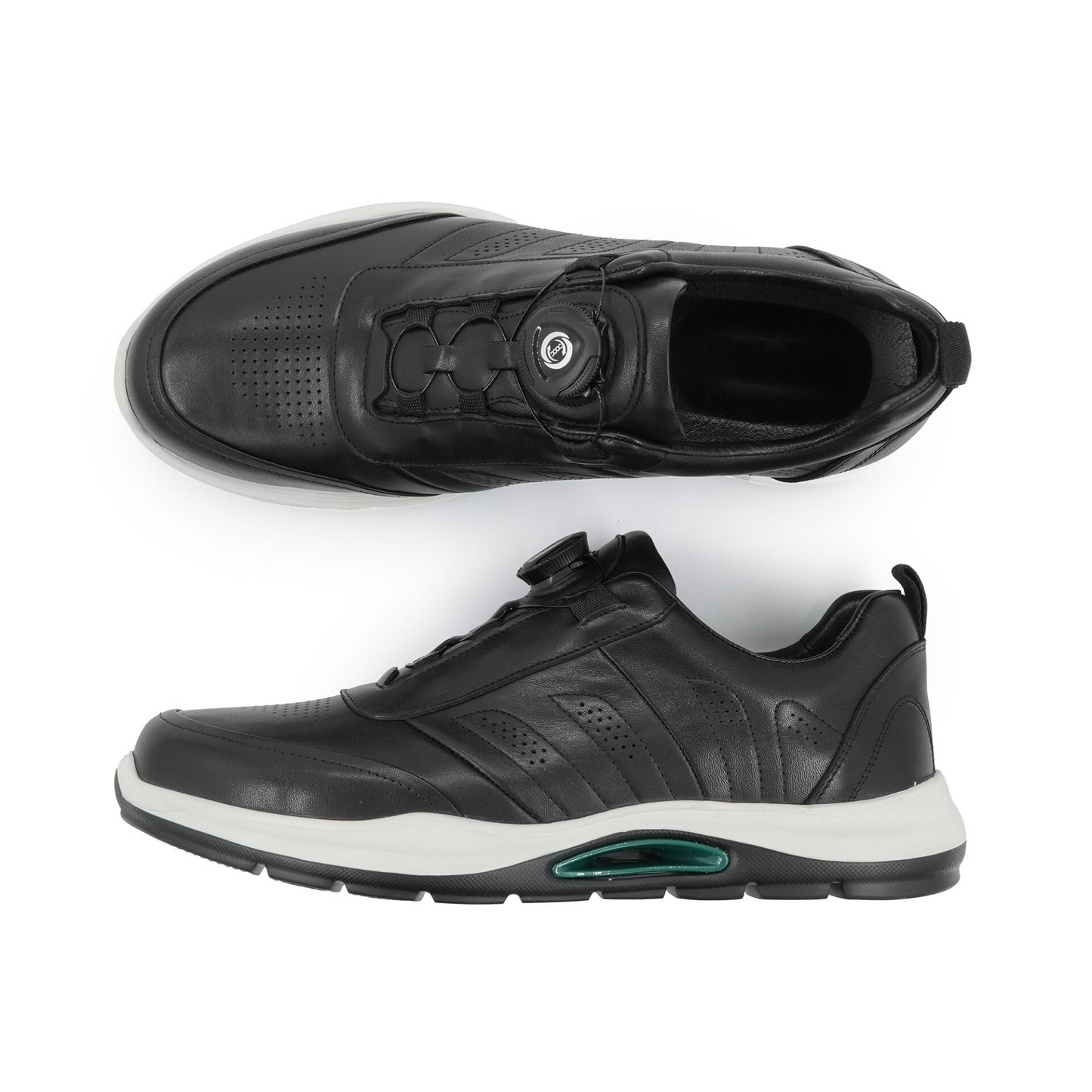 Men's Leather Sneakers With Twist Lock System