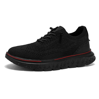 Men's Breathable Knit Lace-Up Sneakers