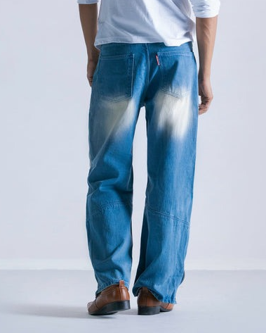 Baggy Fit Jeans with Ankle Zipper Detail