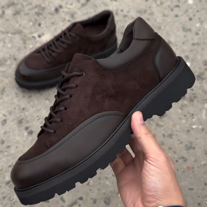 Dark Brown Men's Suede Shoes
