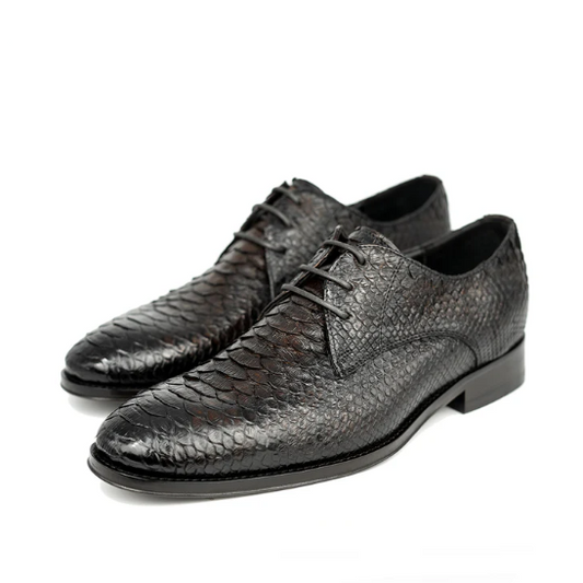 Black Python Oxford Dress Shoes