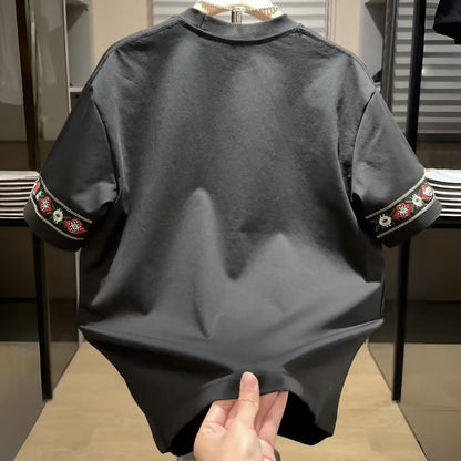 Men's Embroidered Short Sleeve T-Shirt