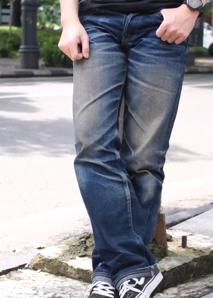 Vintage Wash Denim Jeans