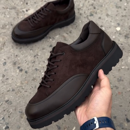 Dark Brown Men's Suede Shoes