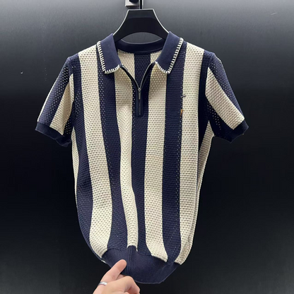 Men's Half Zip Polo Shirt