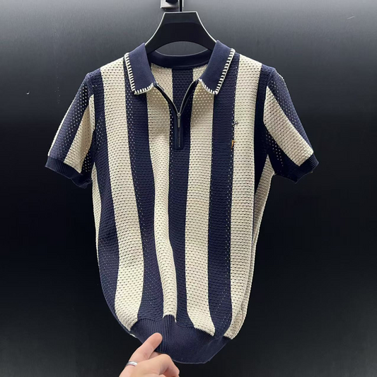 Men's Half Zip Polo Shirt