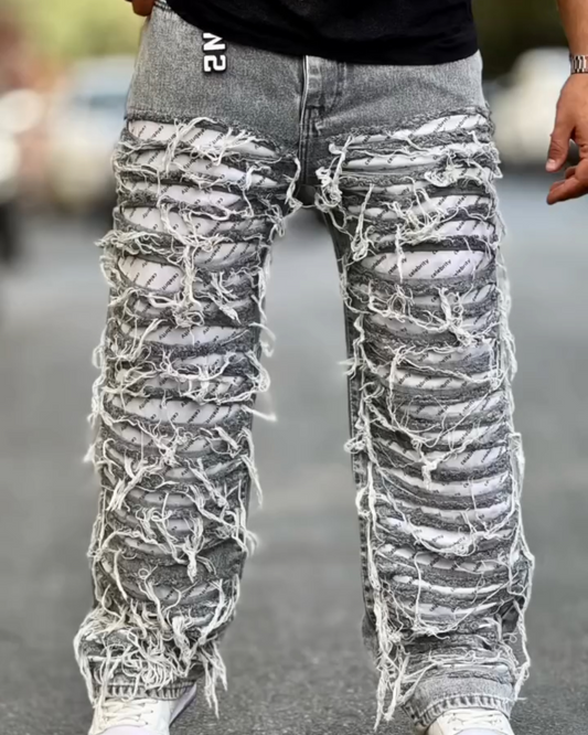 Men's Vintage Ripped Jeans