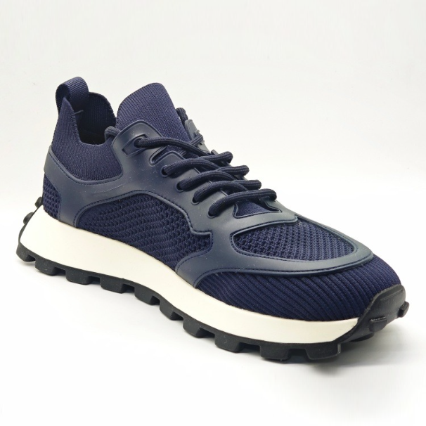 Men's Stylish Sneakers: Knitted & Leather Sneakers