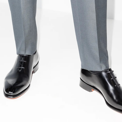 Wholecut Lace-Up Oxfords Black