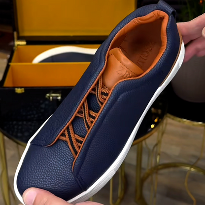 Men's Genuine Leather Triple Stitch Sneakers