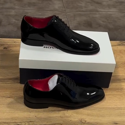 Men's Black Patent Leather Oxfords