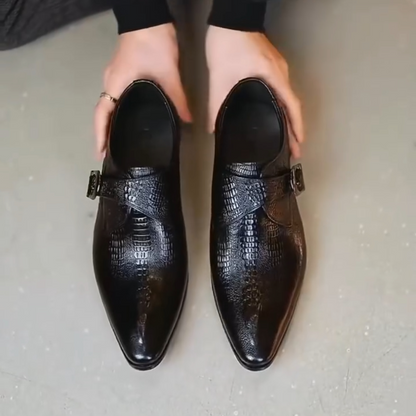 Men's Pointed Toe Buckle Shoes