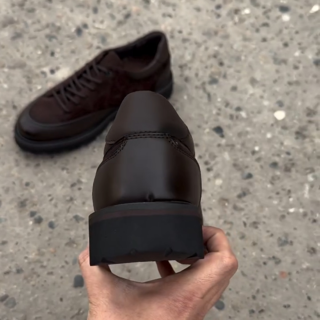 Dark Brown Men's Suede Shoes