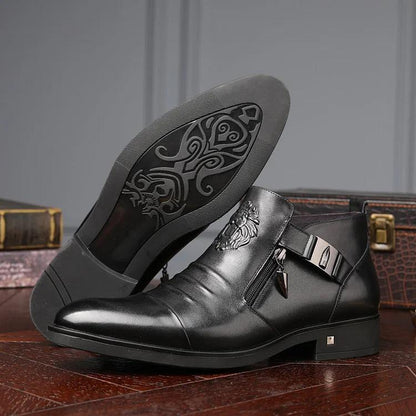 British Pointy Business Casual Leather Boots