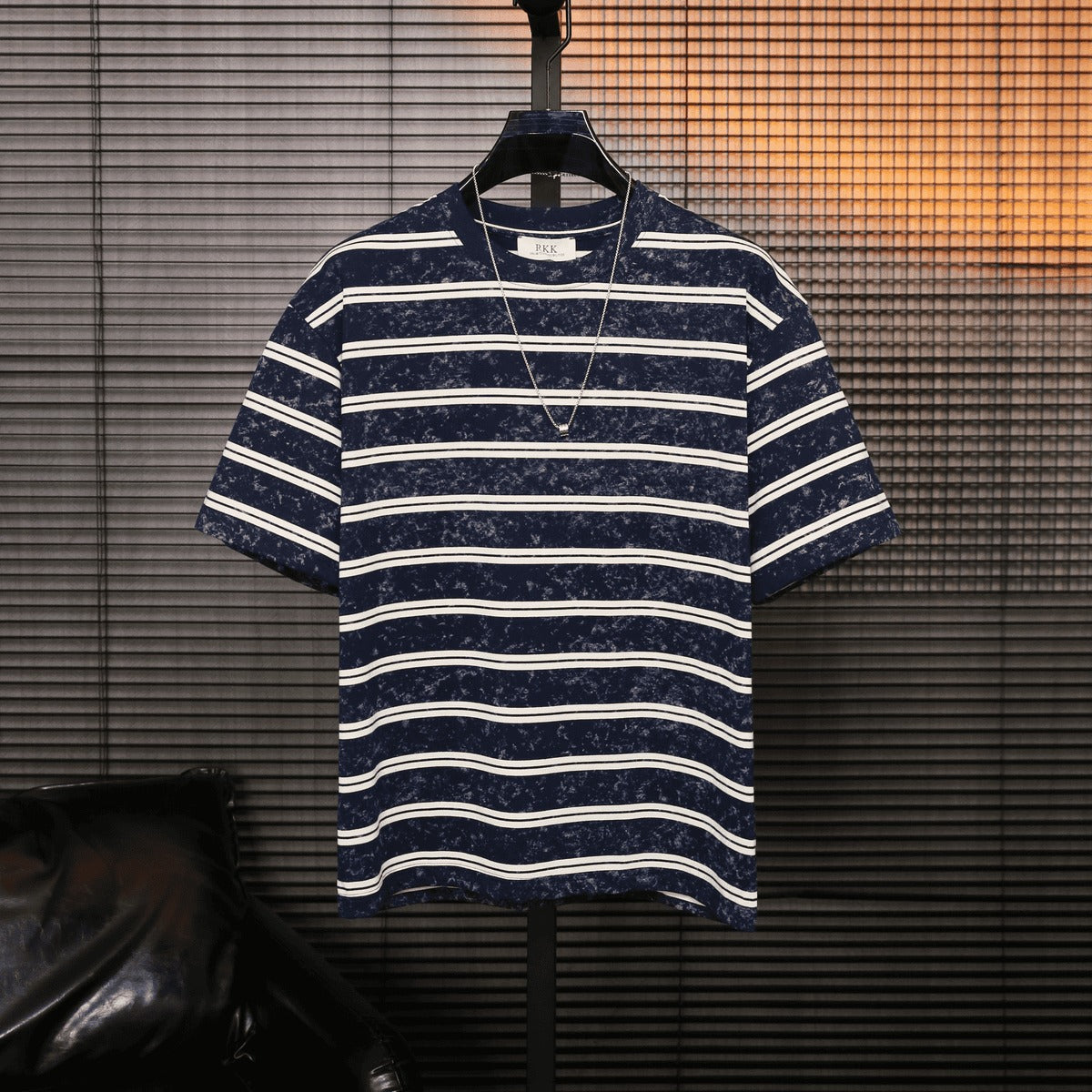 Men's Vintage Striped Tie-Dye T-Shirt