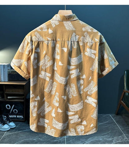 Men's Summer Printed Short Sleeve Shirt