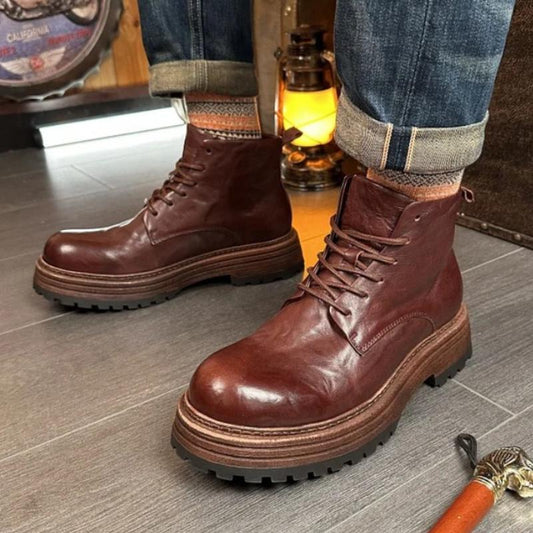 Retro High Tops Thick Soles Work Boots