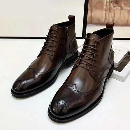 British Style Business High Top Leather Boots