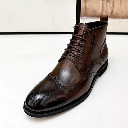 British Style Business High Top Leather Boots